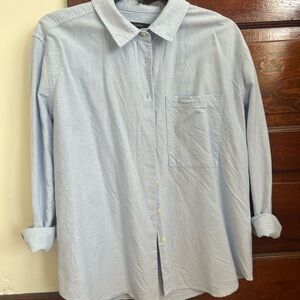 Quinces women’s organic relaxed cotton oxford shirt